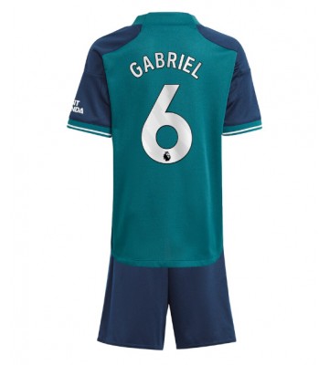 Arsenal Gabriel Magalhaes #6 Tredje trøje Børn 2023-24 Kort ærmer (+ korte bukser)